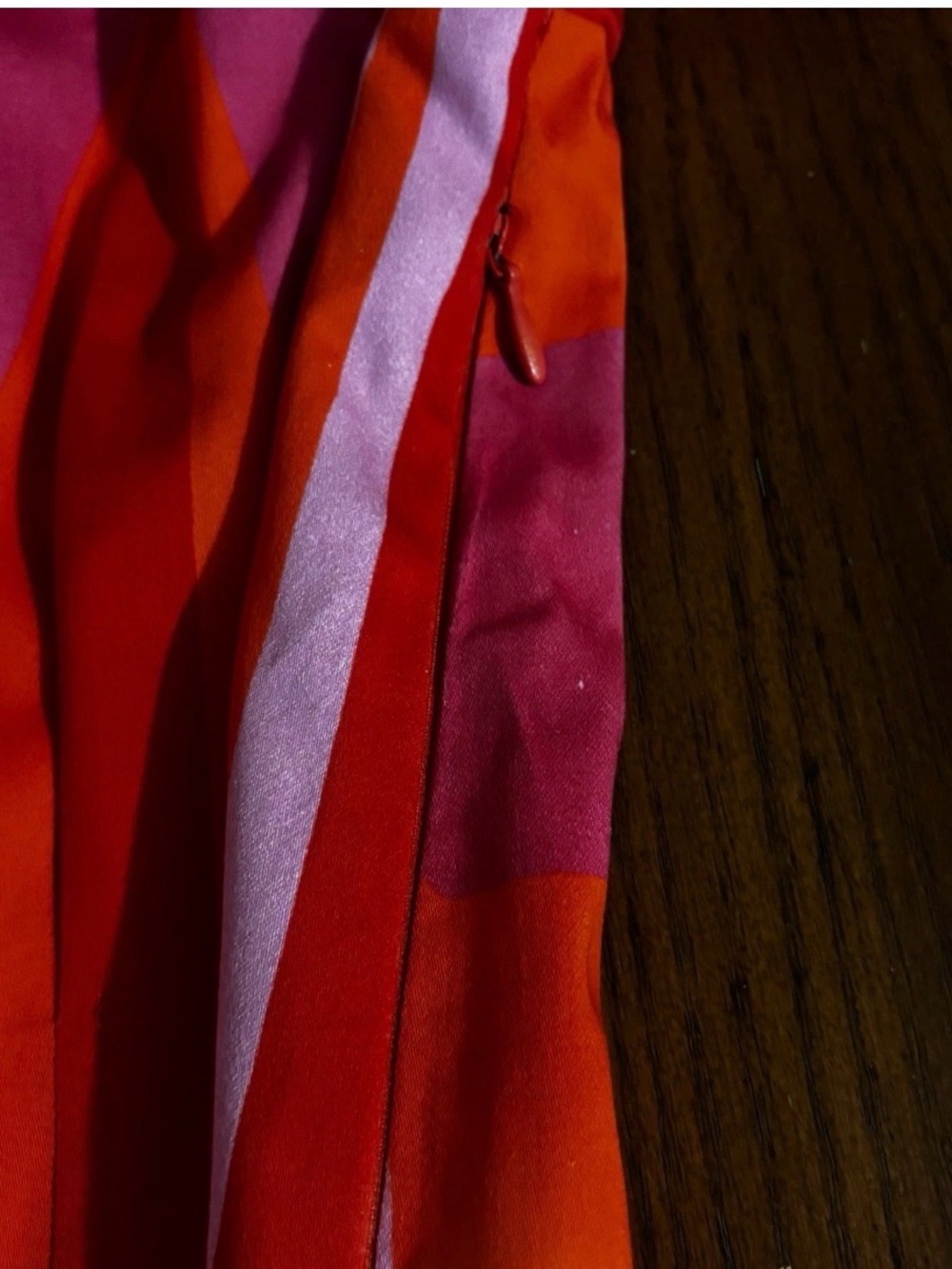 NWT Large SCAPA button down knee length  dress in orange/pink Lauren Perre - Picture 5 of 9